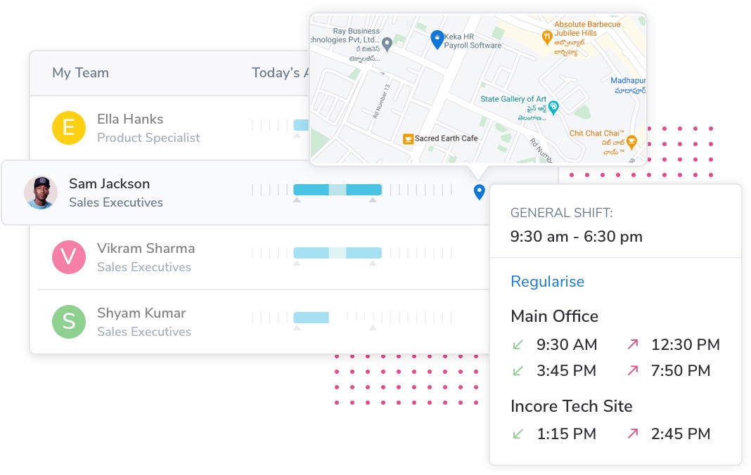 Track Employee time at office and on Field